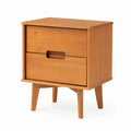 Comodino in legno con due cassetti 60x40x35 cm