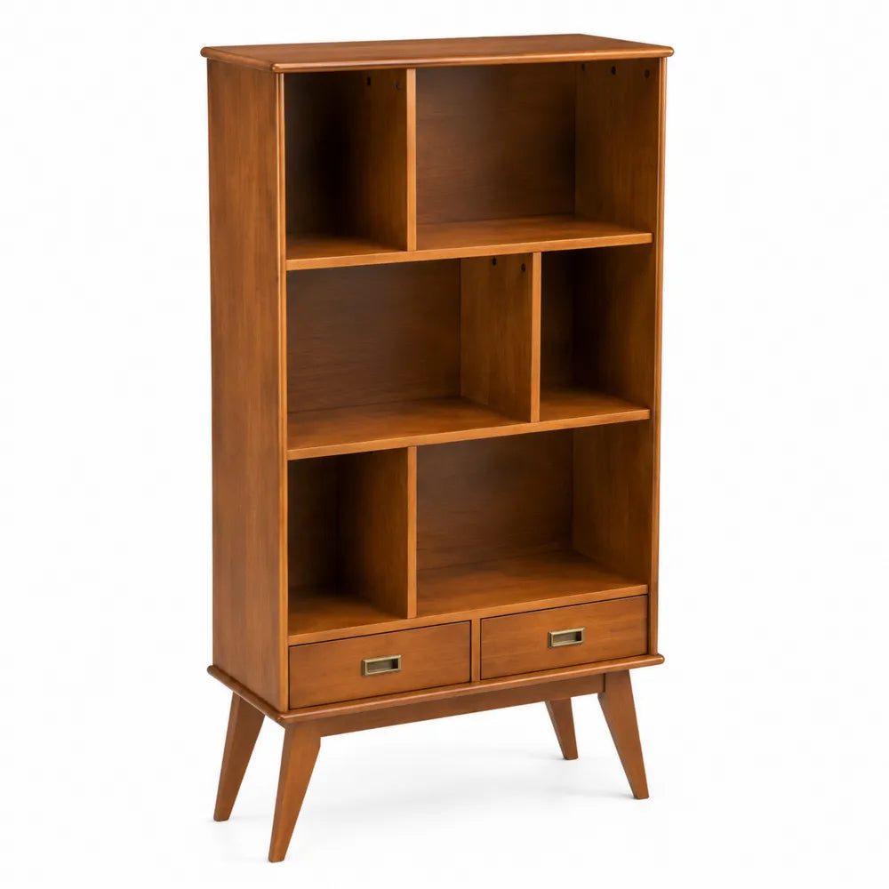 Libreria in Legno con Cassetti Marrone