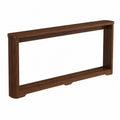Consolle rettangolare in legno massello marrone scuro 120x30x75 cm