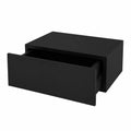 Comodino in Legno Nero 50x30x20 cm