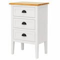Comodino in Legno e MDF con 3 Cassetti